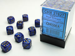 CHESSEX SCARAB DICE: ROYAL BLUE/GOLD | Gamers Paradise