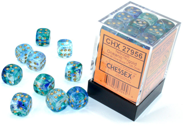 CHESSEX NEBULA DICE: OCEANIC & GOLD SETS | Gamers Paradise