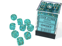 CHESSEX BOREALIS DICE: TEAL & GOLD SETS | Gamers Paradise