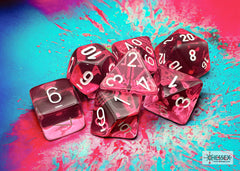 CHESSEX TRANSLUCENT DICE: PINK & WHITE SETS | Gamers Paradise