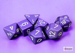CHESSEX OPAQUE DICE: PURPLE & WHITE SETS | Gamers Paradise