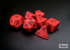 CHESSEX OPAQUE DICE: RED & BLACK | Gamers Paradise