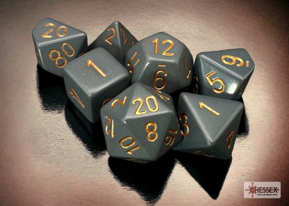 CHESSEX OPAQUE DICE: DARK GREY & BLACK | Gamers Paradise