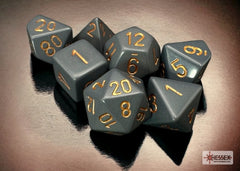 CHESSEX OPAQUE DICE: DARK GREY & COPPER | Gamers Paradise
