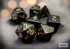 CHESSEX OPAQUE DICE: BLACK & GOLD SETS | Gamers Paradise