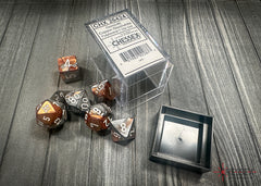 CHESSEX GEMINI DICE: COPPER-STEEL & WHITE SETS | Gamers Paradise