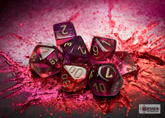 CHESSEX GEMINI TRANSLUCENT DICE: RED-VIOLTER & GOLD SETS | Gamers Paradise