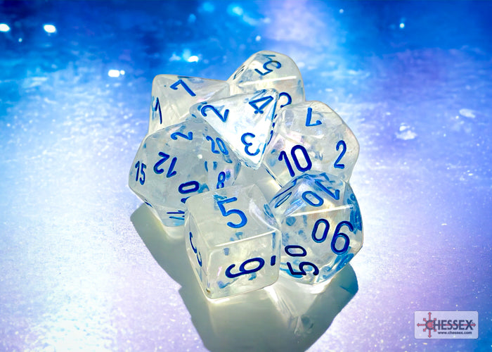 CHESSEX BOREALIS DICE: ICICLE & LIGHT BLUE SETS | Gamers Paradise