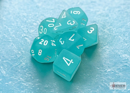 CHESSEX FROSTED DICE: TEAL& WHITE | Gamers Paradise
