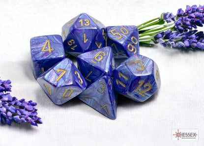 CHESSEX LUSTROUS DICE: PURPLE/GOLD | Gamers Paradise