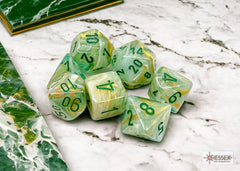CHESSEX MARBLE DICE: MARBLE GREEN & DARK GREEN | Gamers Paradise