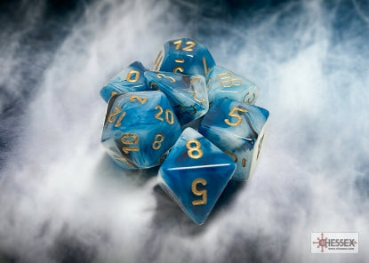 CHESSEX PHANTOM DICE: TEAL & GOLD SETS | Gamers Paradise