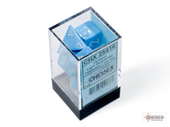 CHESSEX OPAQUE DICE: LIGHT BLUE & WHITE | Gamers Paradise