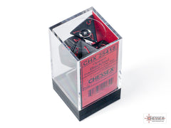 CHESSEX OPAQUE DICE: BLACK & RED | Gamers Paradise