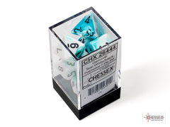 CHESSEX GEMINI DICE: TEAL-WHITE  & BLACK SETS | Gamers Paradise