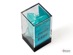 CHESSEX FROSTED DICE: TEAL& WHITE | Gamers Paradise