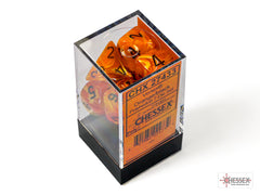 CHESSEX VORTEX DICE: VORTEX ORANGE & BLACK SETS | Gamers Paradise