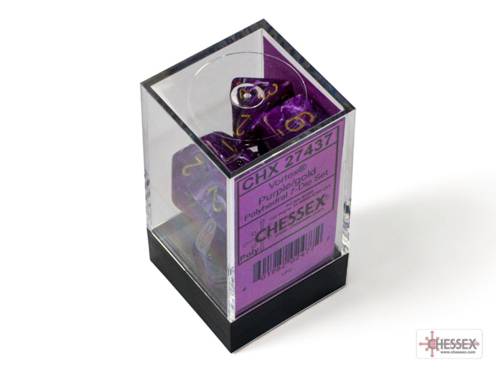 CHESSEX VORTEX DICE: VORTEX PURPLE & GOLD SETS | Gamers Paradise