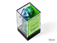 CHESSEX FESTIVE DICE: WATERLILY/WHITE | Gamers Paradise