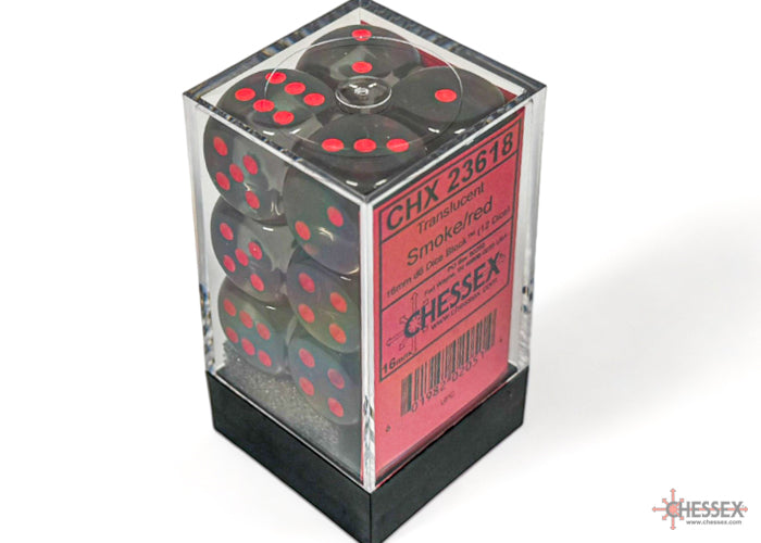 CHESSEX TRANSLUCENT DICE: SMOKE & RED SETS | Gamers Paradise