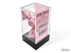 CHESSEX OPAQUE DICE: PASTEL PINK & BLACK | Gamers Paradise