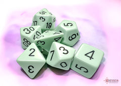 CHESSEX OPAQUE DICE: PASTEL GREEN & BLACK | Gamers Paradise