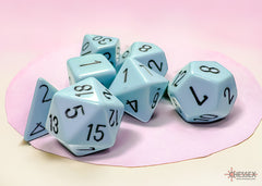 CHESSEX OPAQUE DICE: PASTEL BLUE & BLACK | Gamers Paradise