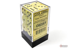 CHESSEX OPAQUE DICE: PASTEL YELLOW & BLACK | Gamers Paradise