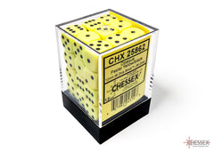 CHESSEX OPAQUE DICE: PASTEL YELLOW & BLACK | Gamers Paradise