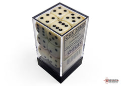 CHESSEX OPAQUE DICE: IVORY & BLACK | Gamers Paradise