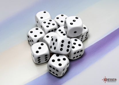 CHESSEX OPAQUE DICE: WHITE & BLACK | Gamers Paradise