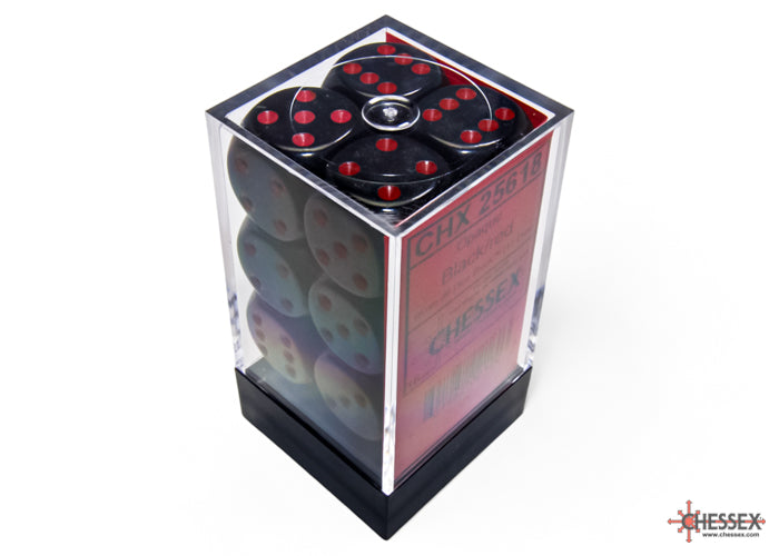 CHESSEX OPAQUE DICE: BLACK & RED | Gamers Paradise