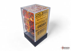 CHESSEX GEMINI DICE: RED-YELLOW/GOLD | Gamers Paradise
