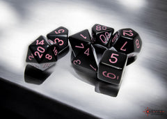 CHESSEX OPAQUE DICE: BLACK & PINK | Gamers Paradise