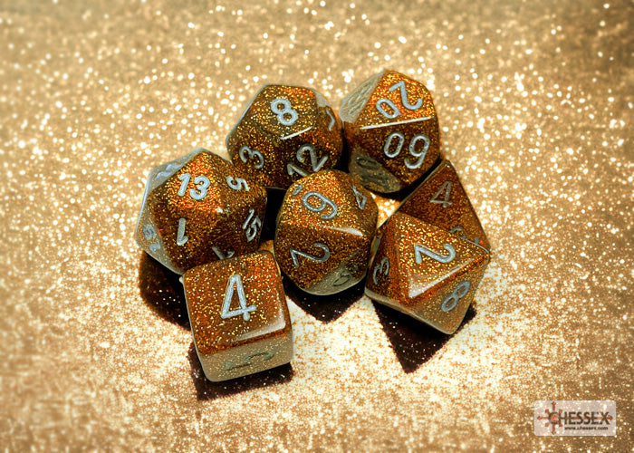 CHESSEX GLITTER DICE: GOLD & SILVER SETS | Gamers Paradise