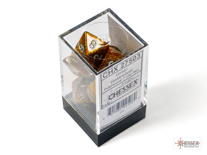 CHESSEX GLITTER DICE: GOLD & SILVER SETS | Gamers Paradise