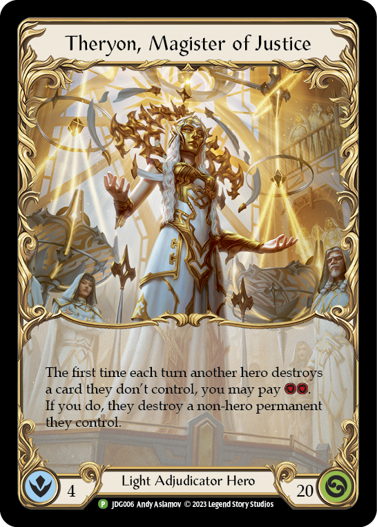 Theryon, Magister of Justice [JDG006] (Promo)  Cold Foil | Gamers Paradise