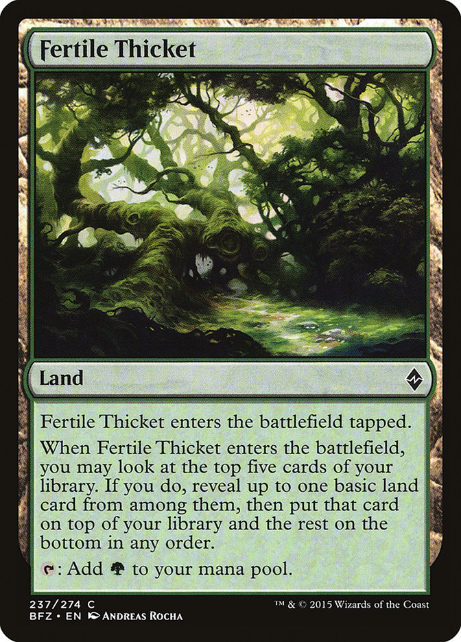 Fertile Thicket [Battle for Zendikar] | Gamers Paradise
