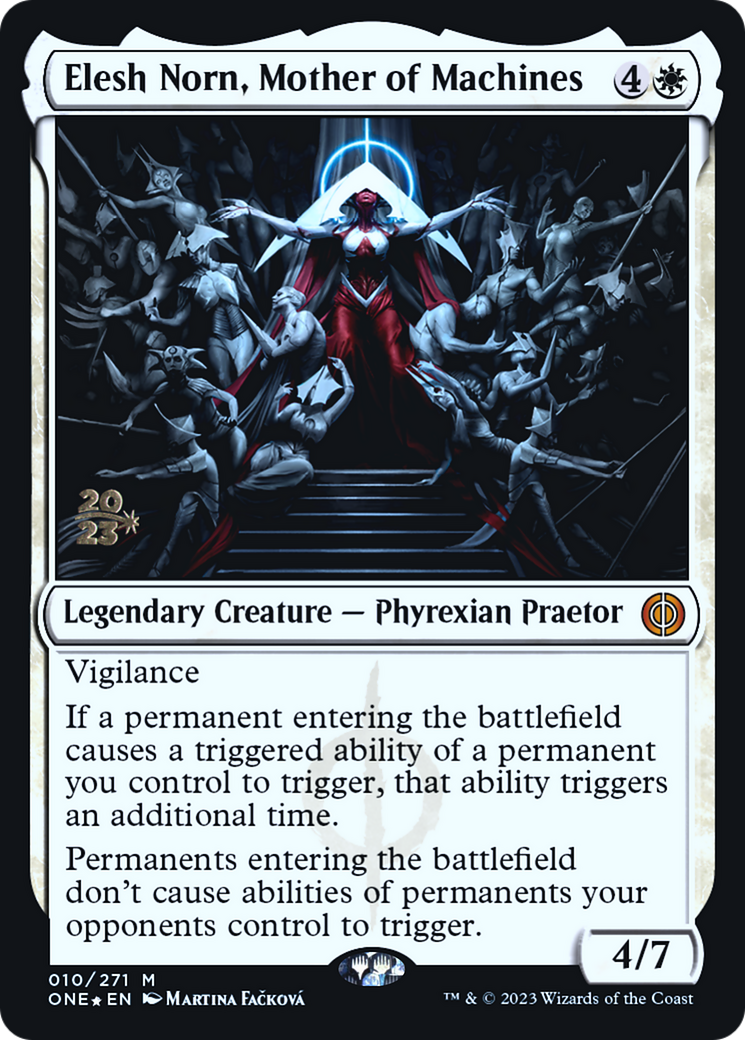 Elesh Norn, Mother of Machines [Phyrexia: All Will Be One Prerelease Promos] | Gamers Paradise