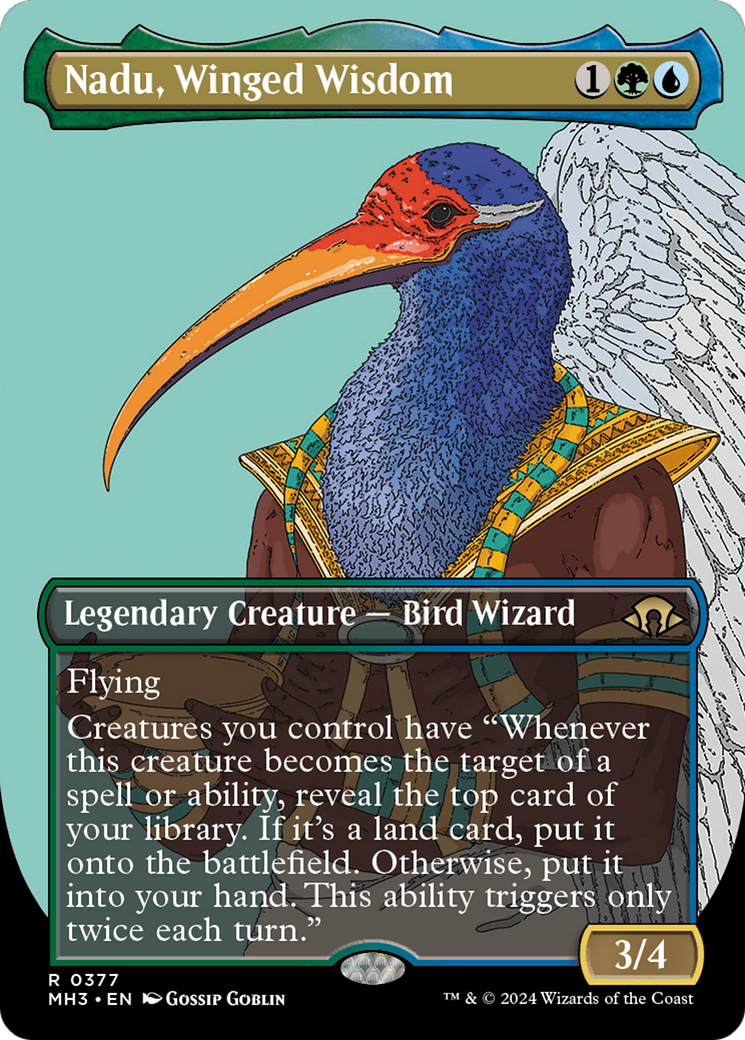 Nadu, Winged Wisdom (Borderless) [Modern Horizons 3] | Gamers Paradise