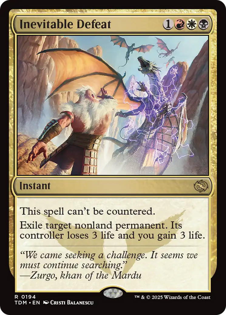Inevitable Defeat [Tarkir: Dragonstorm] | Gamers Paradise