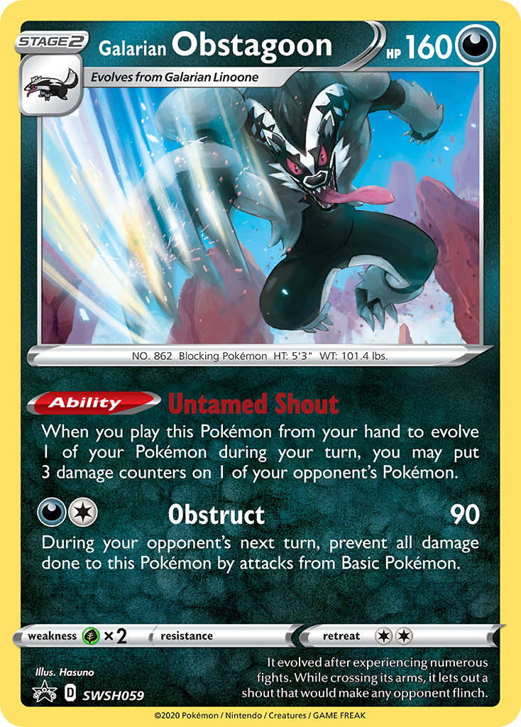 Galarian Obstagoon (SWSH059) [Sword & Shield: Black Star Promos] | Gamers Paradise