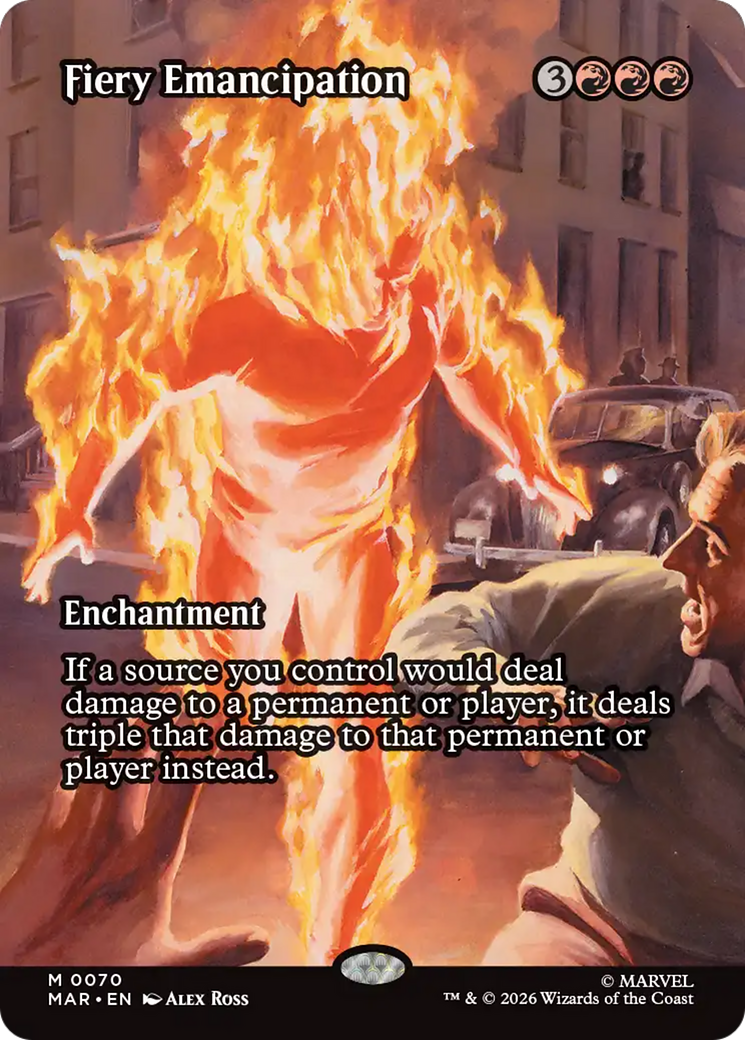 Fiery Emancipation (Borderless) [Marvel Universe: Eternal-Legal] | Gamers Paradise