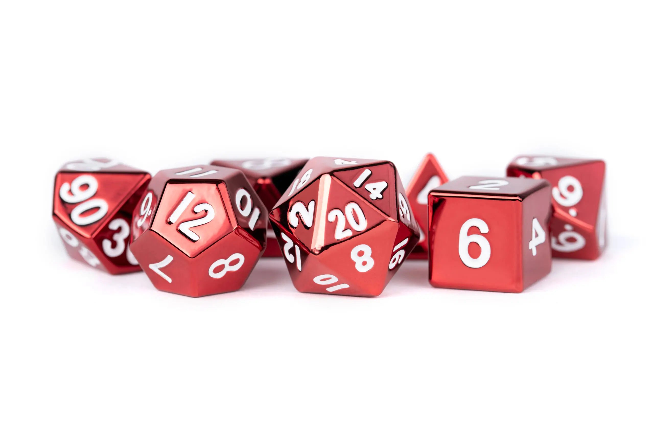 FANROLL METALLIC DICE: RED 16mm POLYHEDRAL DICE SET | Gamers Paradise