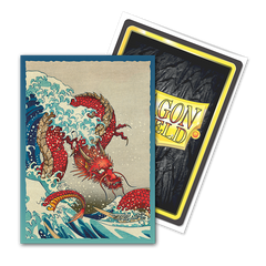 Dragon Shield: Standard 100ct Brushed Art Sleeves - The Great Wave | Gamers Paradise