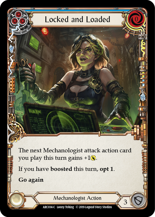 Locked and Loaded (Blue) [ARC034-C] (Arcane Rising)  1st Edition Rainbow Foil | Gamers Paradise