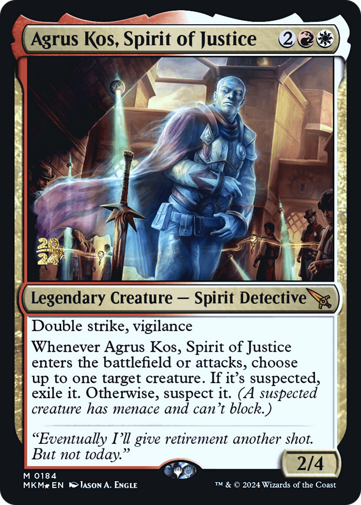 Agrus Kos, Spirit of Justice [Murders at Karlov Manor Prerelease Promos] | Gamers Paradise