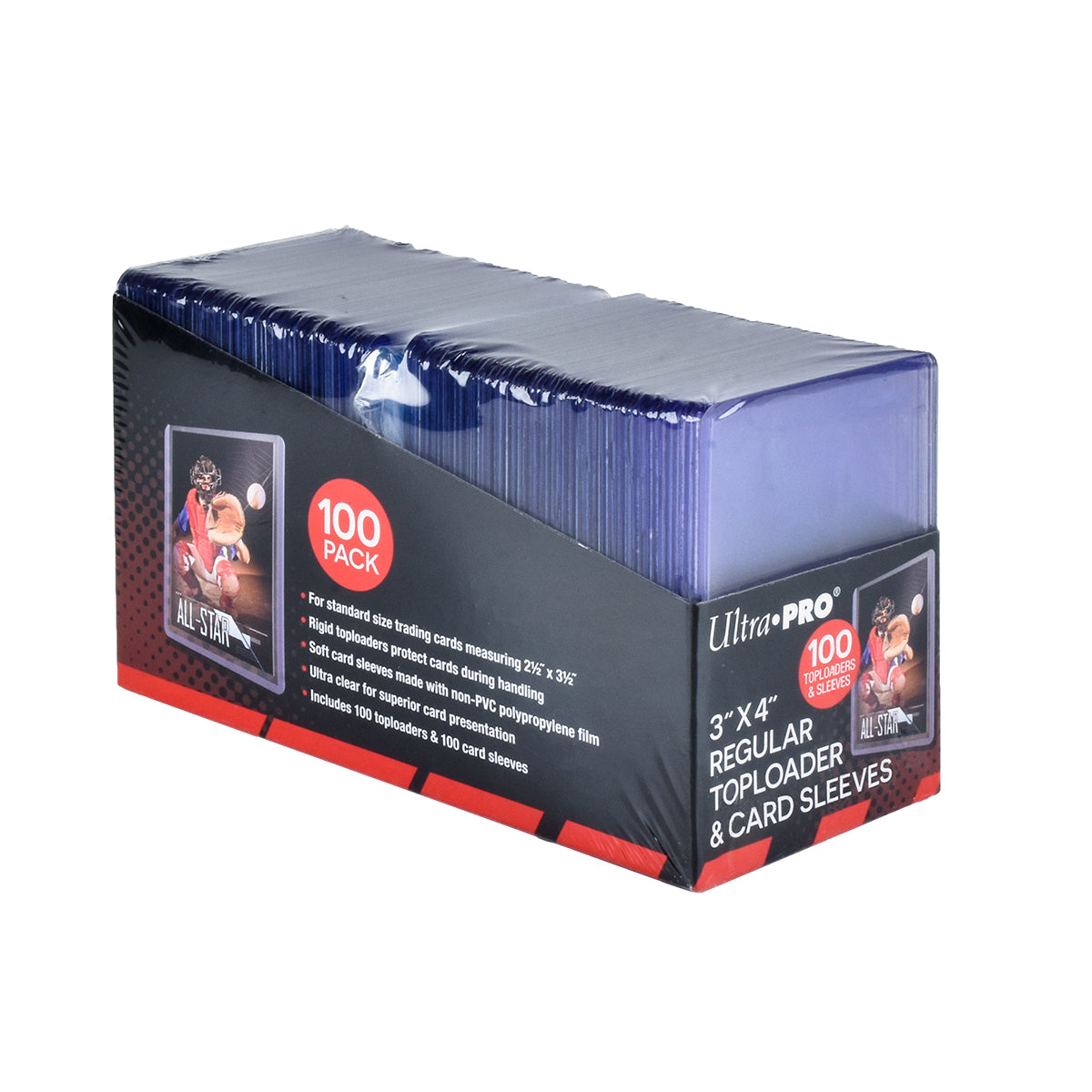 Ultra PRO: Toploader - 3" x 4" (100ct Regular with Card Sleeves) | Gamers Paradise