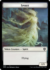 Human // Spirit Double-Sided Token [Phyrexia: All Will Be One Commander Tokens] | Gamers Paradise