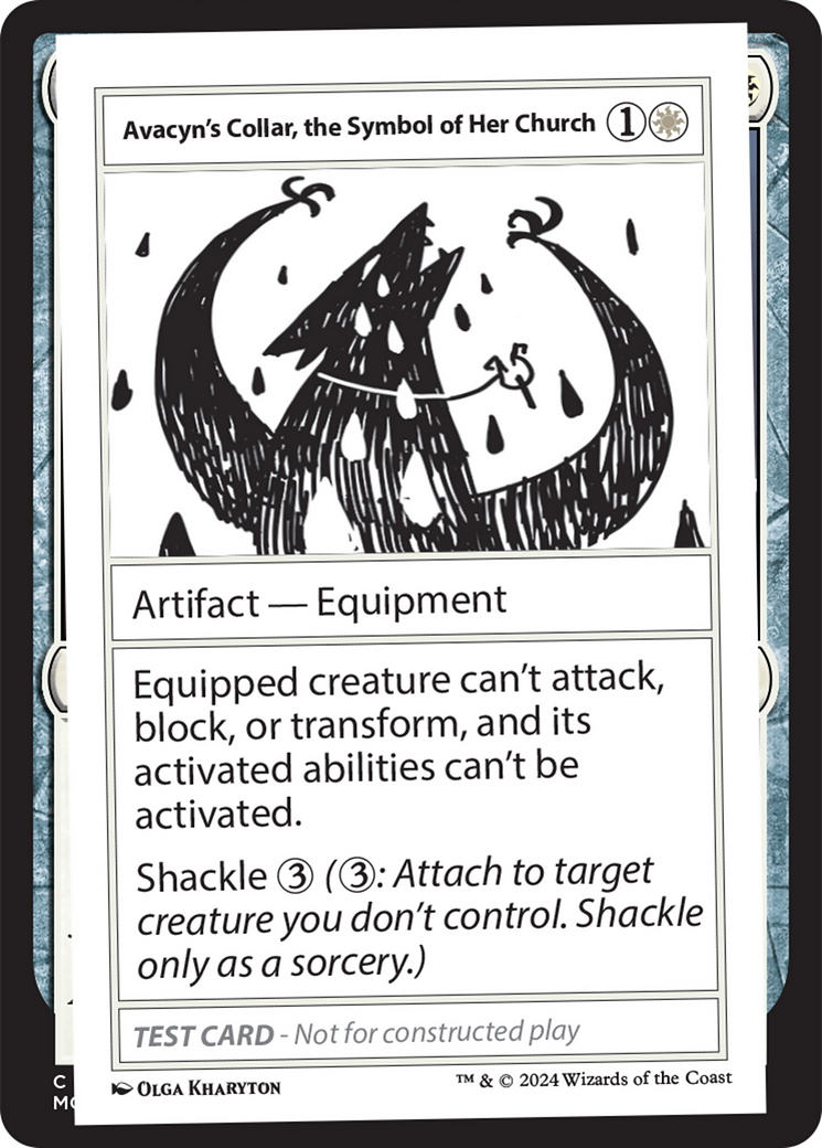 Avacyn's Collar, the Symbol of Her Church [Mystery Booster 2 Playtest Cards] | Gamers Paradise